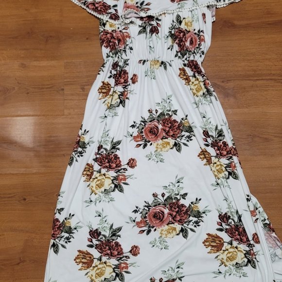 🌸🌸🌸J for Justify White Floral Dress Size 2X - Picture 3 of 6